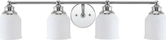 Jonathan Y Designs Jonathan Y Lydia 33.25 4 Light Iron Frosted Glass Farmhouse Cottage Led Vanity Light