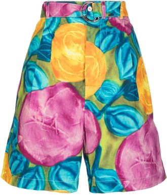 Marni Bermuda Fantasia - Dames - Korte Broeken - Veelkleurig - L - Katoen - Korte Broeken