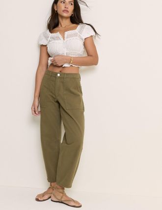 Nobody's Child Khaki Utility Pocket Trousers