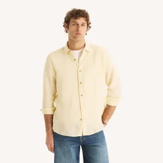 Nautica Mens Classic Fit Linen Shirt