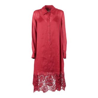 Max Mara Mela Shirt Dress - female - Max Mara Studio - Shirt Dresses - Red - L - Dresses