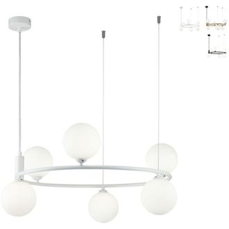 Maytoni Ring L&aacute;mpara Colgante De Techo Blanca, 6 Luces, G9