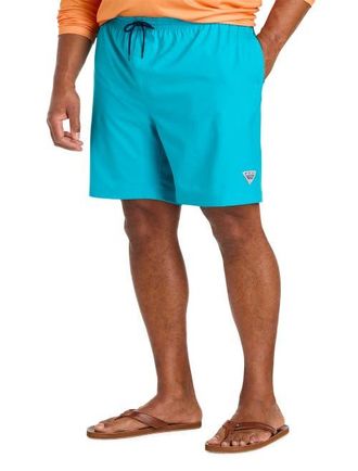 Columbia Big & Tall PFG Rambler Swim Trunks in Ocean Teal at Nordstrom, Size 5X Big