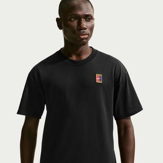 Nike Mens Court Max90 Tennis T-Shirt in Black | HJ3362-010