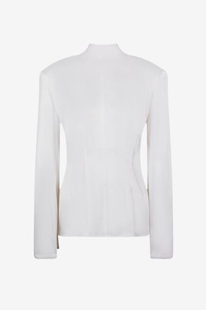 Stella McCartney R&uuml;ckenfreie Korsett-Bluse aus Satincr&ecirc;pe