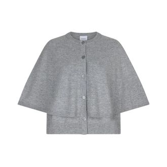 Dante6 Jassen, Dames, Grijs, S, Wol, Camyl Gebreide Cape