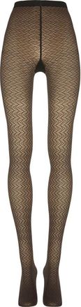 Wolford 3D Geometrische Panty - Dames - Pantys - Bruin - XS - Wol - Ondergoed