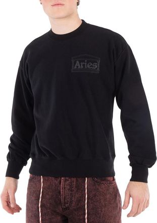 Aries Logo Jacquard Cotton Sweatshirt, Size Medium
