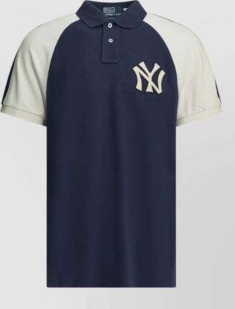 Polo Ralph Lauren mlb collection buttoned polo shirt contrast sleeves
