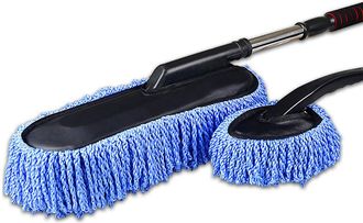 OEM Escoba Telesc&oacute;pica Para Lavado De Coches Con Mango De Madera Y Cerdas Suaves Para La Limpieza Exterior Del Coche - Plumero Suave Para Lavado De Coches