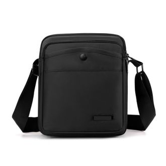 Generic Compatible For Mens Simple and Large-capacity Crossbody Bag, Outdoor Casual Single-shoulder(Black)