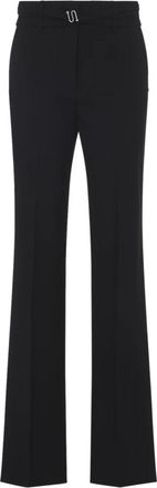 Sportmax Cera Pants - Dames - Wijde Broeken - Zwart - 2XS - Wol - Broeken