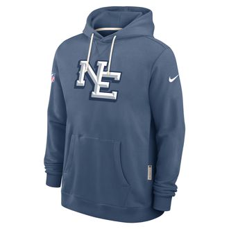 Nike New England Patriots Rivalries Collection Sideline Nike Mens Dri-FIT NFL Pullover Hoodie in Blue | 03AZ4NR8K-LF7