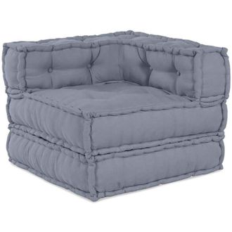 vidaXL Almohada Gris 70 X 70 X 54 Cm Poli&eacute;ster Vidaxl