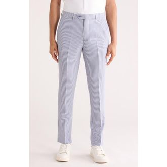 Scotch & Soda Striped Seersucker Suit Pants in Navy/white at Nordstrom Rack, Size 32 X R