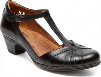 Cobb Hill Womens Angelina T-Strap Pump In Black