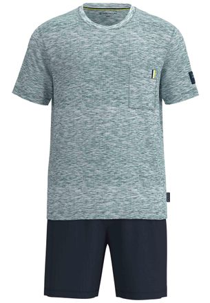Tom Tailor Shorty TOM TAILOR, Herren, Gr. 48, gr&uuml;n, mittel, multicolor1, Single Jersey, Obermaterial: 100% Baumwolle, Homewear-Sets Shorty