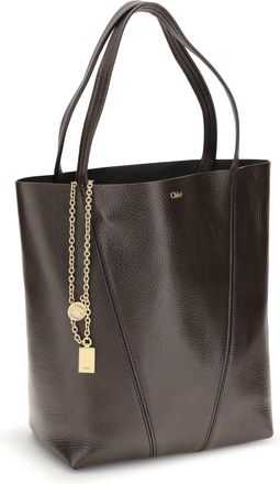Chlo&eacute; Womens Spin Shoulder Bag Kohl Brown Calf Leather Bos Taurus