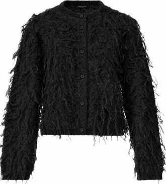 Fabiana Filippi C&aacute;rdigan de punto con flecos - Knitwear - Mujer - Negro - M