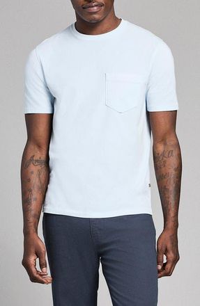 Billy Reid Washed Organic Cotton Pocket T-Shirt in Air Blue at Nordstrom, Size Xx-Large