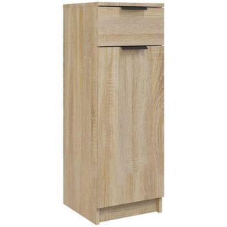 vidaXL Armario De Ba&ntilde;o Madera Contrachapada Roble Sonoma 32x33,5x90 Cm Vidaxl