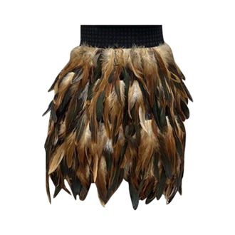 Generic Feather Skirt Carnival Costume Elastic Waist Party Mini Skirt Raven Costume Feather Skirt Rocker Carnival Costume Womens Tulle Skirt Womens Feather Pa