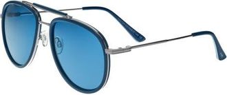 Simplify Maestro Polarized Sunglasses in Silver/blue at Nordstrom