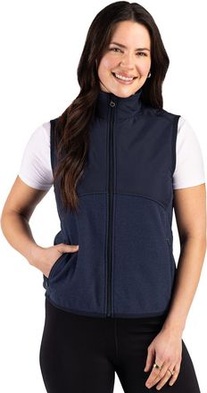 Cutter & Buck Hunts Point Recycled Fleece Womens Hybrid Full Zip Vest