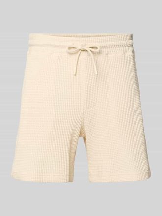 Shiwi Straight Fit Badeshorts mit Strukturmuster Modell Ocsar in Sand, Gr&ouml;&szlig;e XXL