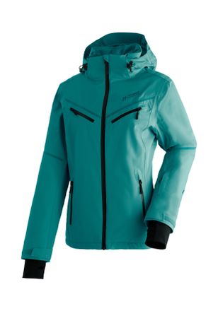 Maier Sports Skijacke MAIER SPORTS Lunada, Damen, Gr. 36, blau (t&uuml;rkis), 100% Polyester, Rundhals, Jacken Skijacke, Damen Winterjacke, wind- und wasserdicht, 4 RV-