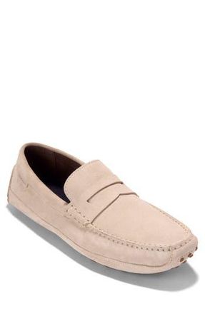 Cole Haan Hall Driving Penny Loafer in Oxford Tan Suede /Gum at Nordstrom Rack, Size 10.5