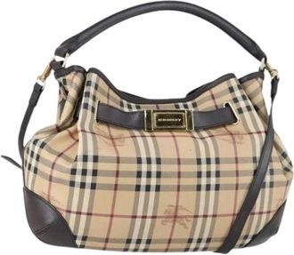 Burberry Pre-owned Shoulder Bags, female, Beige, Size: ONE SIZE Pre-owned Vintage Shoulder Bag