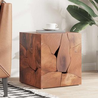 vidaXL Taburete De Madera Maciza De Teca Vidaxl