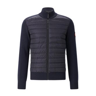 Canada Goose Winter Jackets, male, Blue, Size: 2XL HyBridge Knit Jacket