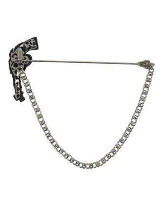 Dolce & Gabbana Revolver Gun Brass & Copper Tie Clip - Black