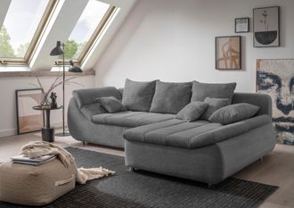 Inosign Ecksofa »Imola, bequem, aktuelle Steppung im Sitz, L-Form, Breite 270cm« wahlweise mit Bettfunktion