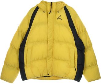 Nike Jordan Waterafstotende Pufferjas met capuchon - Heren - Ski Jassen - Geel - XL - Polyester - Fitness