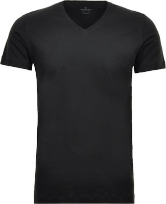 Ragman T-Shirt RAGMAN Set:, Herren, Gr. XXL, schwarz, Baumwolle, slim fit, V-Ausschnitt, Shirts T-Shirt