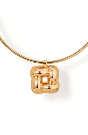 JENNY BIRD Woven Square Collar Necklace in High Polish Gold at Nordstrom