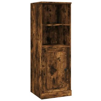 Berkfield Home Highboard Smoked Oak 36x35.5x103.5 cm Engineered Wood in Brown