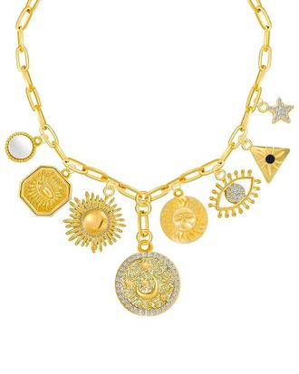 Liv Oliver 18K Plated Cz Celestial Charm Necklace