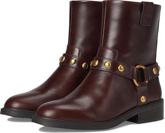 Vince Camuto Amais Biker Boots Womens Boots Rich Mahogany : 8.5 M, Leather