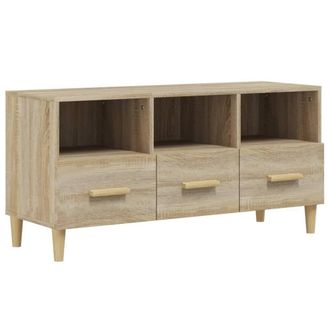 Berkfield Home TV Cabinet Sonoma Oak 102x36x50 cm Engineered Wood in Brown | Size: 102 x 36 x 50 cm