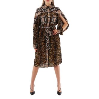 Burberry Ladies Animal Print Shirt-style Dress, Brand Size 6 (US Size 4)