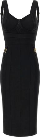 Elisabetta Franchi Kleedjes, Dames, Zwart, S, Tule, Bustierjurk van bi-elastische stof