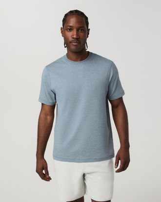 Vuori Clothing Short Sleeve Ponto Performance T-Shirt | Foggy Blue Heather | Medium