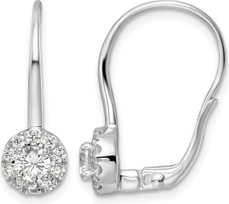 Diamond2Deal 14k White Gold 1 Ct Lab Grown Diamond Drop Dangle Earrings