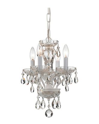 Crystorama 4-Light Traditional Crystal Mini Chandelier Swarovski Strass Crystal