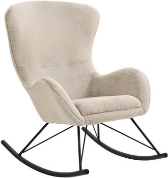 Salesfever Schaukelstuhl »Komfortabel entspannen« () in Lammfelloptik