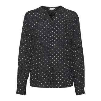 Kaffe Blusa Top & T-Shirt de Lunares - Blouses & Shirts - Mujer - Negro - XS